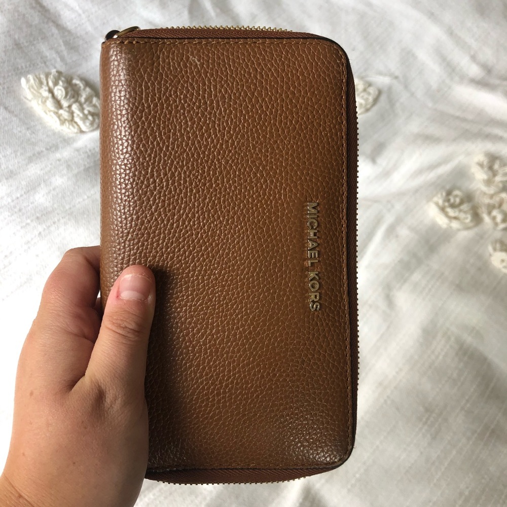 Brown Leather Michael Kors Wallet - make an offer